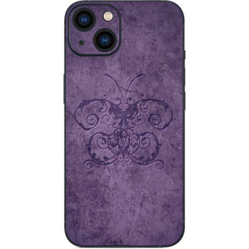 Purple Damask Butterfly by Brigid Ashwood iPhone Skins
